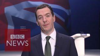 George Osborne Disaster to stop building FULL Interview - BBC News