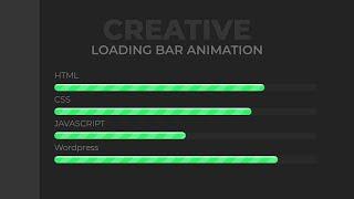 How to Create Animated Loading Bar using only HTML CSS  CSS Progress Bar Animation