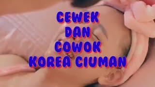 cewek dan cowok korea. ciuman karena main film.