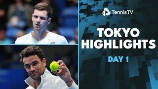 Hurkacz Battles Giron Berrettini & Humbert Also In Action  Tokyo Day 1 Highlights