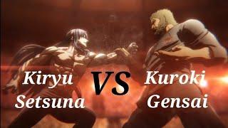 Kiryu Setsuna VS Kuroki Gensai - Subbed - Kengan Ashura Seoson 3