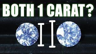 DIAMOND CARAT EXPLAINED with SIZE COMPARISONS Why Most 1 Carat Diamonds Are Different Sizes