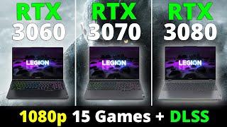 RTX 3060 Laptop vs RTX 3070 Laptop vs RTX 3080 Laptop - Part 1 - 1080p + DLSS 15 Games