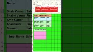 Crack the Excel FILTER Function Common Interview Question Solved #ExcelTips  #DataAnalysis