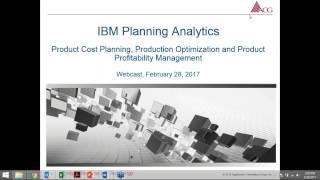 IBM Planning Analytics Workspace Demo - Product Cost Planning & Product Profitability Management