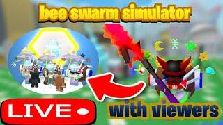 LIVEBEESWARM SIMULATOR WITH SUBSCRIBERS  Roblox Bee Swarm Simulator