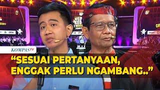 Debat Gibran Vs Mahfud di Debat Cawapres Jawab Sesuai Pertanyaan Enggak Perlu Ngambang