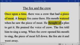 The short story#Thefoxandthecrow2021 English-Translation as KHMER2021