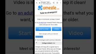 How to Use Omegle video Chat on Mobile  Omegle kaise chalaye Omegle Tutorial #shorts