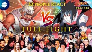 30 People React to KILLER BEE Vs SASUKE Team Taka Full Fight  Naruto Shippuden 142-143