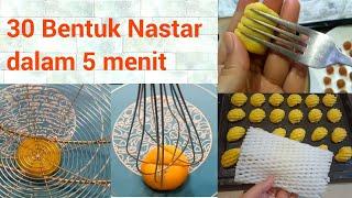 30 Cookies Shaping Hacks. Bentuk Nastar Aneka kreasi kue kering kukis nanas hari raya Pineapple tart