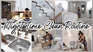 NIGHT TIME CLEAN ROUTINE  CLEANING MOTIVATION  CLEANING ROUTINE