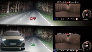 Audi Q7Q8 Laser Light with HD matrix LED + Night Vision. Review & Real-Life Test  1001cars