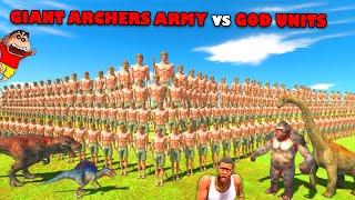 50 ARCHERS ARMY Fights EVERY GOD UNIT in Animal Revolt Battle Simulator with SHINCHAN and CHOP