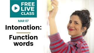 Live English Lesson  Intonation Function Words