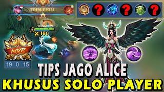 KHUSUS PLAYER ALICE PAKE CARA INIBUILD ALICE TERSAKITTUTORIAL GAMEPLAY ALICE-MOBILE LEGENDS #mlbb