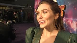 elizabeth olsen at infinity war press being the best ever