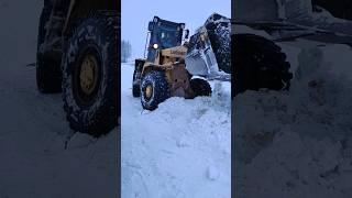 Chinese front loader stuck in snow