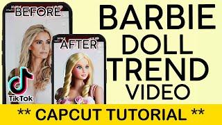 How to Create the Barbie Doll Trend Video On Tiktok  Turn into Barbie  Barbie Filter Tiktok 2023