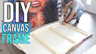 How to Make a Wood Frame and Stretch a Canvas Painting DIY