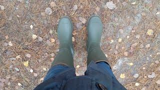 Walking in autumn swamp in my new solognac light wellies