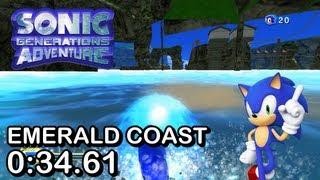 Sonic Adventure Generations Emerald Coast Modern Speed Run w skills - 036.41