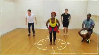 Fiveish Minute Dance Lesson - African Dance Lesson 3 Dancing on the Clock