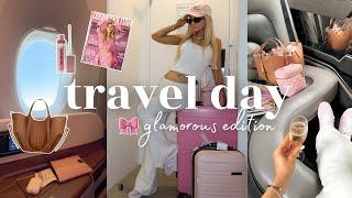 travel routine  whats in my airport bag  glamorous travel hacks + more