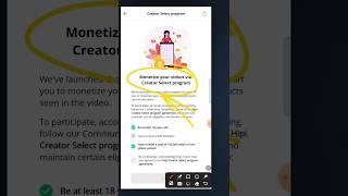 Hipi App Monetize criteria Change  Hipi App me account Monetizetion Kaise kare Hipi App Monetizeti