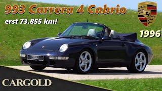 Porsche 993 Carrera 4 Cabriolet 1996 in Nachtblau Metallic und mit geringer Laufleistung Selten