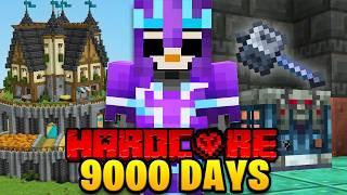 I Survived 9000 Days in HARDCORE Minecraft...