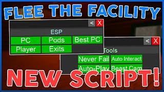 NEW Flee The Facility Script Hack GUI  BEAST CAM ESP AUTO-HACK & MORE ROBLOX *PASTEBIN 2023*