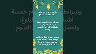 Syarat Wajib Puasa Ramadhan #puasaramadhan #ramadhan