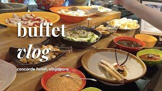 sunny singapore vlog ️  concorde hotels lunch buffet peranakan & local food