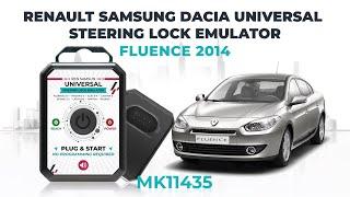 How to connect Renault Samsung Dacia universal steering lock emulator for Fluence2014 Plug & Start