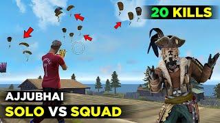 Ajjubhai Solo Vs Squad OP WALA Gameplay - 20 Kill - Free Fire Highlights @TotalGaming093