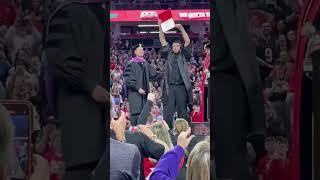 Travis Kelce chugs a beer before receiving his diploma  #traviskelce #celebrity #shorts