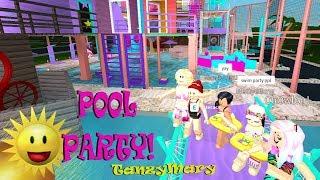 Roblox Bloxburg  Waterpark Pool Party RP Music Vid & Walkthrough