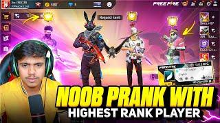 No Internet Prank With V badge Player  But 100 Level Emote  Garena free fire