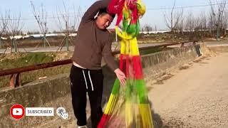 Trout fishing Traditional Net fishing Village in River with Natural water#long