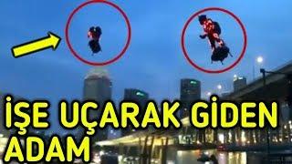 İş Yerine Uçarak Giden Adam Sosyal Medyayı Salladı Uçan Adam