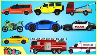 Learning Street Vehicles  Cars and Trucks for Kids  Videos for Children  Little Kids TV