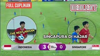 MENANGA INDAH 3-0 HASIL PERTANDINGAN INDONESIA U-16 VS SINGAPURA U16 PIALA AFF U16 2024