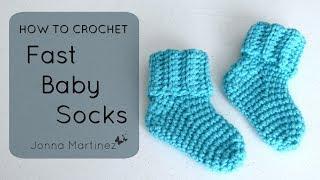 How to Crochet EASY & FAST Baby Socks  How to crochet socks  Basic Sock Pattern  #crochetbaby