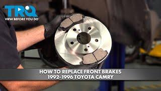 How to Replace Front Brakes 1992-1996 Toyota Camry