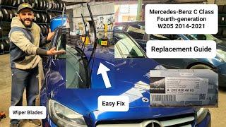 how to replace wiperblades on Mercedes C Class W205 mk4 #windshield