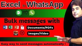 Excel to Whatsapp messages  Image  Audio  Video  PDFs  Documents all in one VBA Code 