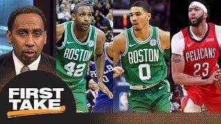 Stephen A. Celtics should trade Al Horford and Jayson Tatum for Anthony Davis  First Take  ESPN