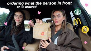 Ordering what the person infront of us orders Mescia Twins