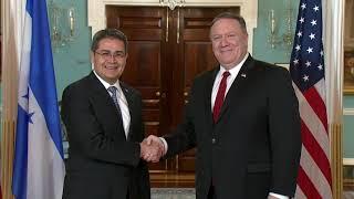 Secretary Pompeo Meets with Honduran President Juan Orlando Hernandez